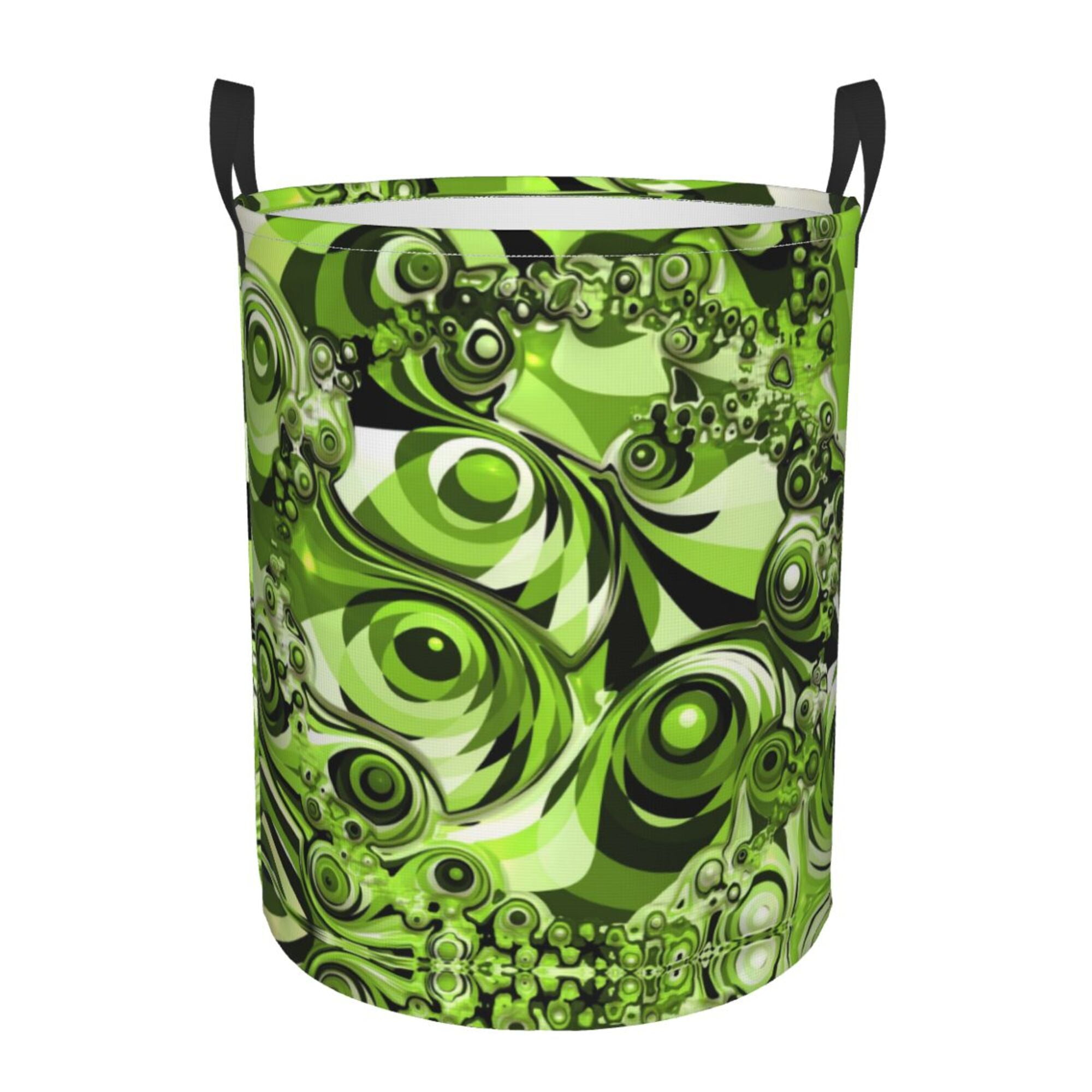 ZICANCN Abstract Retro Green Laundry Basket Organizer Dirty Clothes