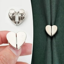 Heart-Shaped Magnetic Curtain Clips | 25mm Magnetic Curtain Button for Light Blocking | Reusable Window & Shower Curtain Holders | Easy Install No Tools Needed