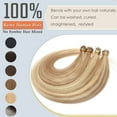 thumbnail image 2 of MY-LADY Micro Loop Hair Extensions Human Hair Human Hair Extensions Micro Beads Hair Extensions Real Hair Silky Straight 18" 50g Multi-color, 2 of 8