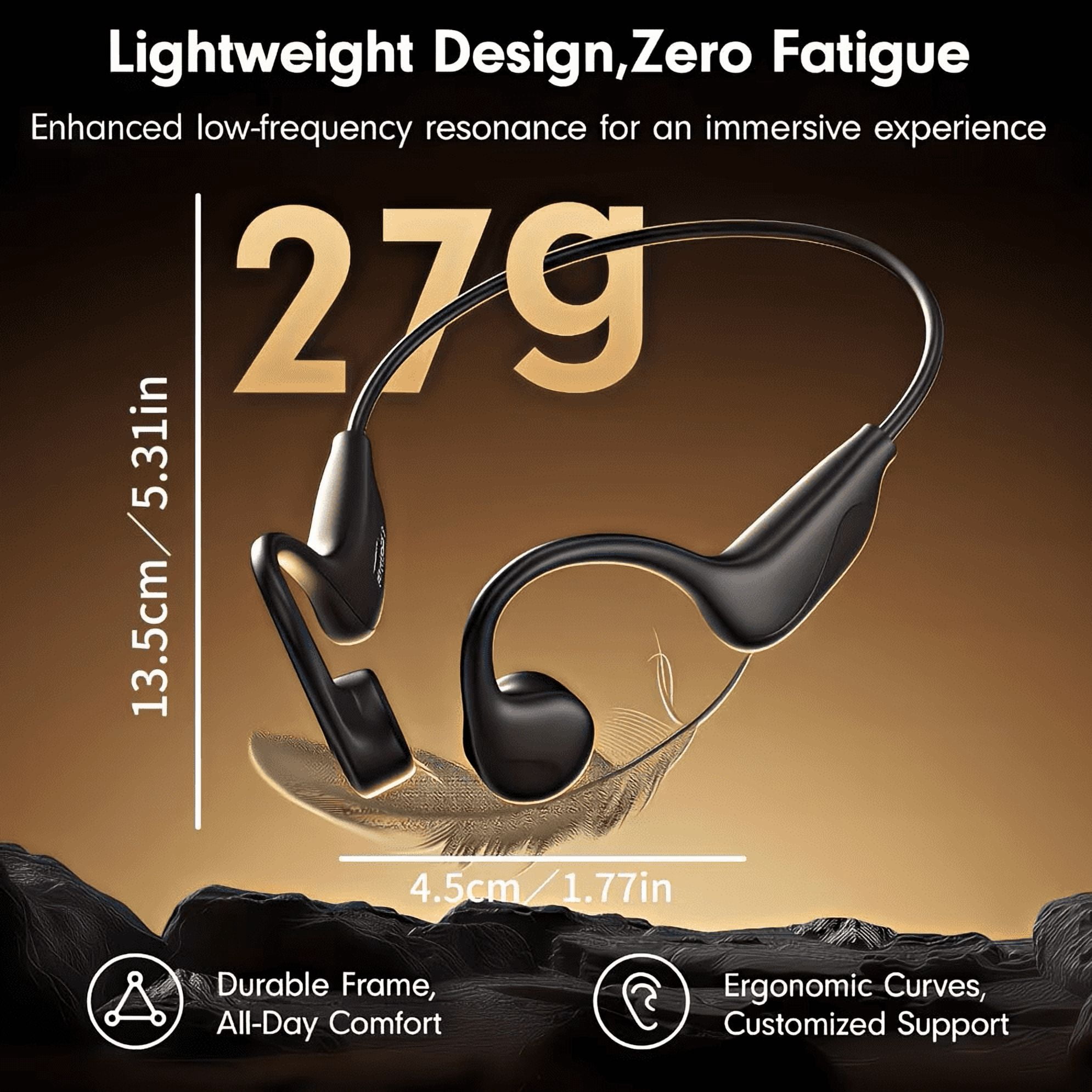 Bone Conduction Headphones, Wireless Bluetooth Open-Ear Sports Headphones with Mic thumbnail 14