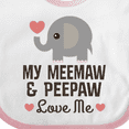 thumbnail image 4 of Inktastic Meemaw and Peepaw Love Me Grandchild Boys or Girls Baby Bib, 4 of 4