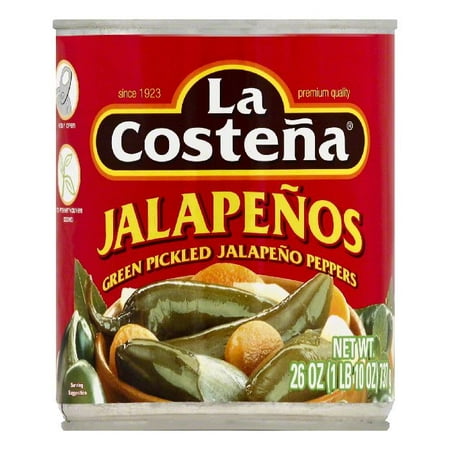 La Costena Green Pickled Jalapeno Peppers, 26 OZ (Pack of