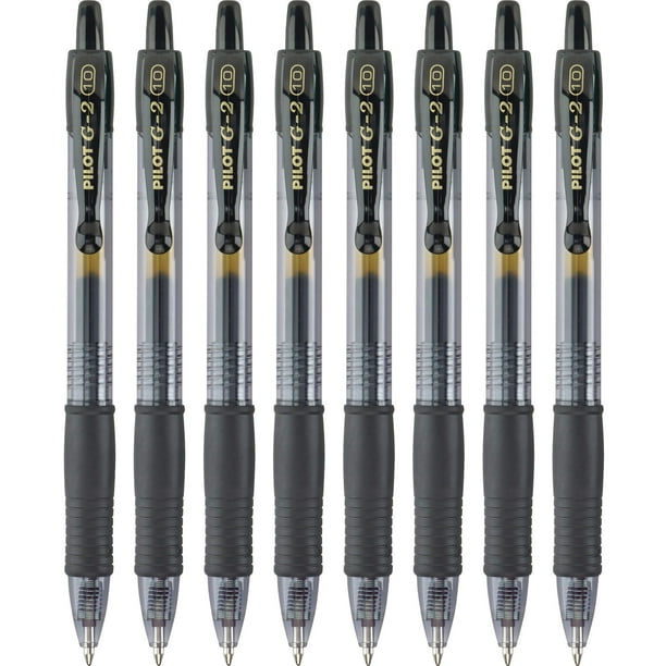 Bolígrafos de gel PILOT G2 Premium, color negro en negrita, 1 mm, paquete de 8
