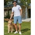 thumbnail image 2 of COOFANDY Mens Casual Shorts Cotton Drawstring 9 inch Waffle Shorts Stretch Elastic Waist Summer Beach Lounge Sweat Shorts, 2 of 6