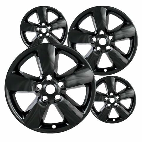 20 inch Gloss Black ABS Wheel Skins Set Compatible with 2013-2024 Ram 1500, 1500 Classic, 2500, 3500 Tradesman, Laramie, Big Horn, Rebel & Impostors for 2451, 2495 Wheel Series