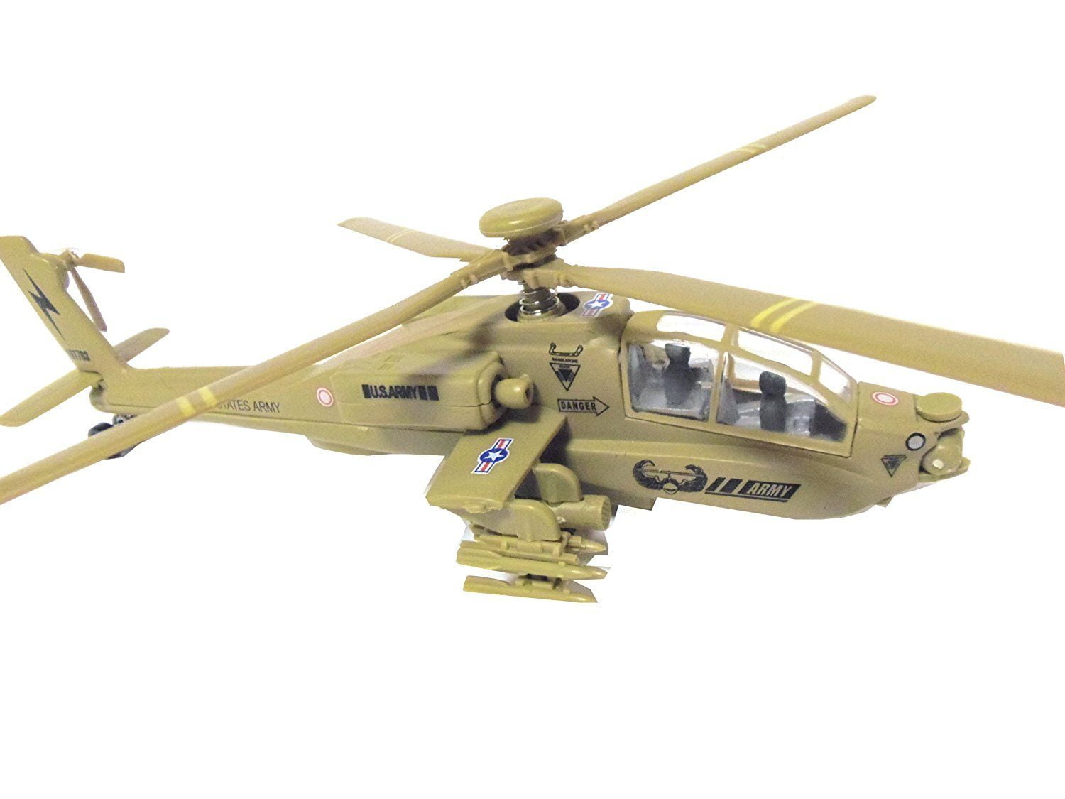Black Hawk Helicopter Tan Military Attack Helicopter Cast Metal Toy HelicopteT