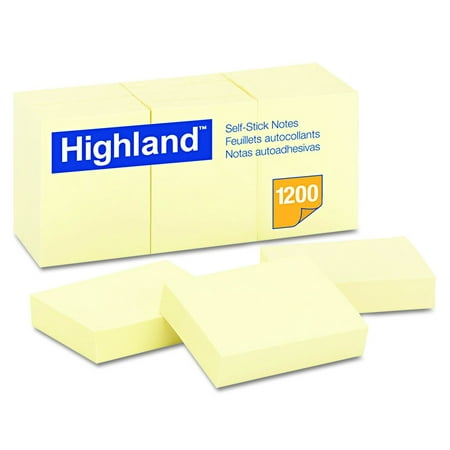 6539YW Self-Stick Notes, 1 1/2 x 2, Yellow, 100-Sheet (Pack of 12), Economical self-sticking notes are repositionable and designed for light-duty applications By