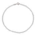 thumbnail image 2 of 925 Sterling Silver 0.85mm Fancy Chain Anklet, 2 of 3