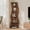 Brown, variant on VECELO Corner Shelf with Light, 59.3" H Modern 5-Tier Wall Corner Bookshelf, Corner Wooden Display Bookcase Storage Rack for Small Spaces, Living Room, Home Office, Black