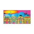 thumbnail image 2 of Beach Towel Oversize Bath Beach Pool Towels Cotton Velour Size 30x60, Fun Flip Flops, Size: One Size, 2 of 2
