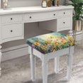 thumbnail image 2 of Xoenoiee Butterfly Daisy Oil Painting Print Bar Stool Covers Rectangle Soft Washable Vanity Stool Cover Removable Saddle Bar Stool Slipcover with Elastic Band Home Decor, 2 Pack, 2 of 6