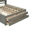 thumbnail image 7 of King Size Platform Bed with Storage Headboard and 8 Drawers, Wooden Bed Frame with Built-in Shelf and Sturdy Wood Slats Support, for Teens Adults Bedroom, No Box Spring Needed, Grey, 7 of 7