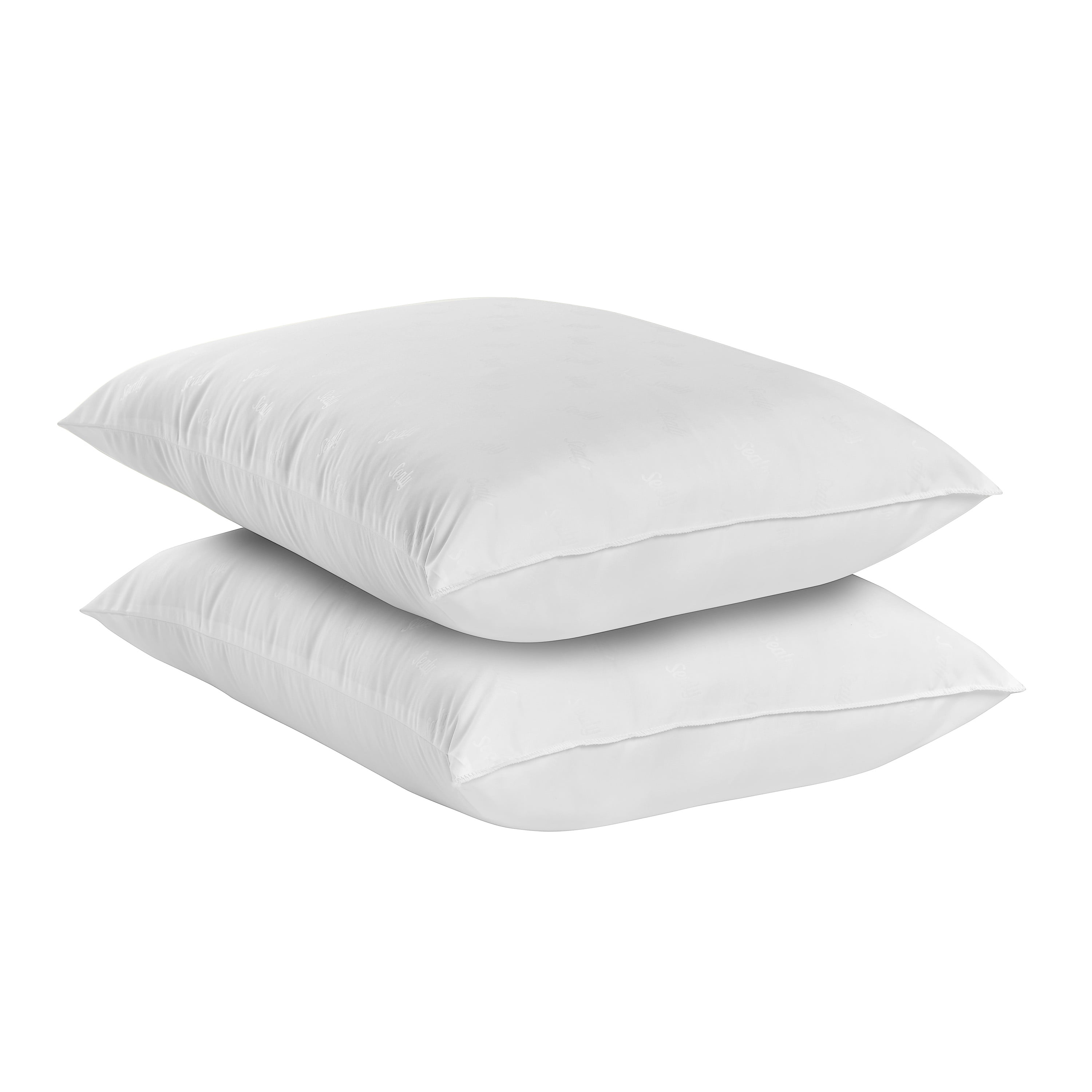 AllerEase Cotton Fresh Bed Pillow, S/Q, White- 2 Pack Antimicrobial Allergy Defense Fabric
