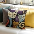 thumbnail image 4 of BANET Adorable Cat Themed Cushion Cover, Cozy Cat Pillowcase for Cat Lover 20x20in, 4 of 6