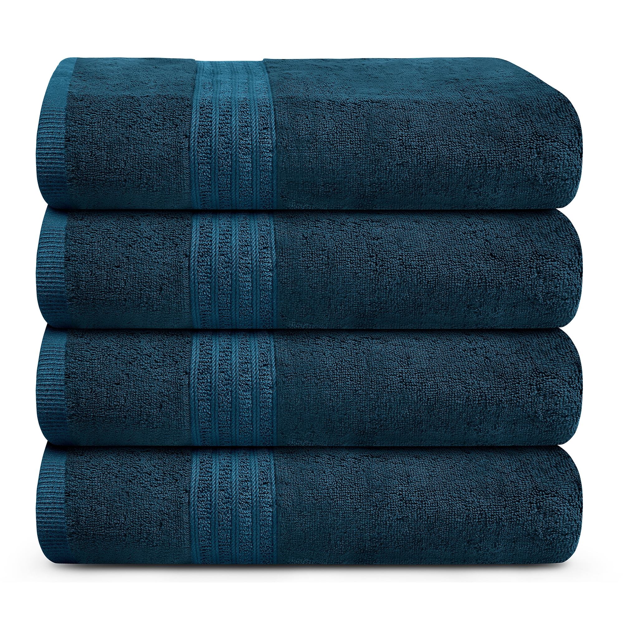 TRIDENT AIR RICH© Cotton Yarn, 4 Bath Towels, Super Soft, 550 GSM