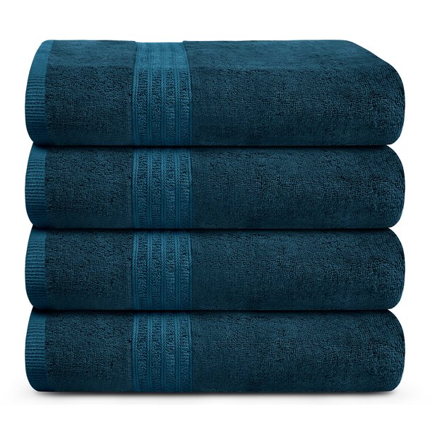 TRIDENT AIR RICH© Cotton Yarn, 4 Bath Towels, Super Soft, 550 GSM