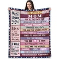 thumbnail image 1 of LHSHID Mom Gifts from Daughter Son Mom Birthday Gifts Best Gift for Mom Mom Gift for Mothers Day Christmas Mom Mother Blanket Gift 50"x60", 1 of 6