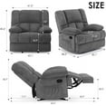 thumbnail image 7 of MAYEERTY Gray Oversized Rocking Recliner Chair for Adults, Velvet, Perfect for Living Room, 7 of 7
