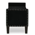 thumbnail image 3 of 48" Storage Ottoman Bench, Velvet Storage Bench with Nails Trim Rectangular End of Bed Bench with Solid Wood Legs for Bedroom, Living Room, 3 of 9
