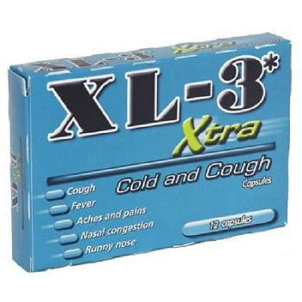 Xl3 Xtra Cold Cough 12 Capsules Pastillas Para La Tos Y Resfriado Walmart Com Xl3 Xtra Cold Cough 12 Capsules Pastillas Para La Tos Y Resfriado Walmart Com