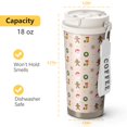 thumbnail image 4 of Christmas 18oz Double Drinking Coffee Mug – Vacuum Insulated Stainless Steel Travel Cup with Leakproof Lid, 316 Steel Thermos Tumbler for Hot & Cold Beverages, 4 of 7