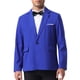 thumbnail image 5 of CHAQUETA DE TRAJE DE NEGOCIO SÓLIDA DE UN BOTÓN PARA HOMBRES CON SOLAPA NOTCH M AZUL, 5 of 5
