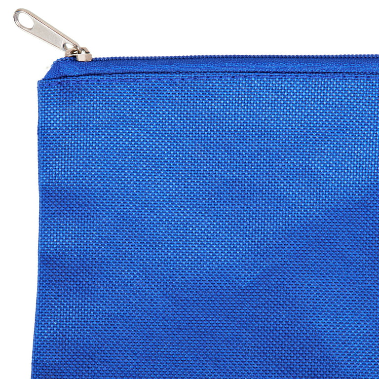 Pen + Gear Cloth Zipper Pencil Pouch, Pencil Case, Blue, 8.75 x 4.25 