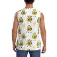 thumbnail image 4 of Uemuo Lovely Avocado Pattern Men's Sleeveless T-Shirt,Muscle Athletic Tank Top, Moisture-wicking Quick-dry Breathable Classic Tee Top for Gym Run Outdoor Sports-, 4 of 8