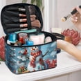thumbnail image 5 of HELLHERO Snowman Toiletry Cosmetic Travel Bag Beauty Brush Holder Travel Cosmetic Organizer Durable Gifts for Mom, 5 of 6