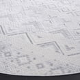 thumbnail image 3 of SAFAVIEH Hanna Jarred Striped Area Rug, Ivory/Light Grey, 6'7" x 6'7" Round, 3 of 9