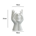 thumbnail image 2 of Jarrón de Cerámica para decora del Hogar, Estilo Elegante, Moderno y Prácico, Pequeña Maceta Blanca para Espigas de Trigo, Con Dientes de León, Algodón, 2 of 8