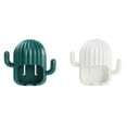 thumbnail image 1 of Fiudx Portacepillos de Dientes de Pared con Diseño de Cactus, Adhesivo Sin Perforaciones, Organizador Multiusos para Baño, Ahorra Espacio, Fácil Instalación, Juego de 2 Piezas, 11 X 9,5 X 4 Cm, 1 of 2