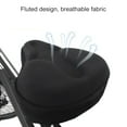 thumbnail image 2 of Stationary Bicycle Seat Cover Sponge And Silicone Padded Wide Bicycle Seat Black Fangkenuo, 2 of 9