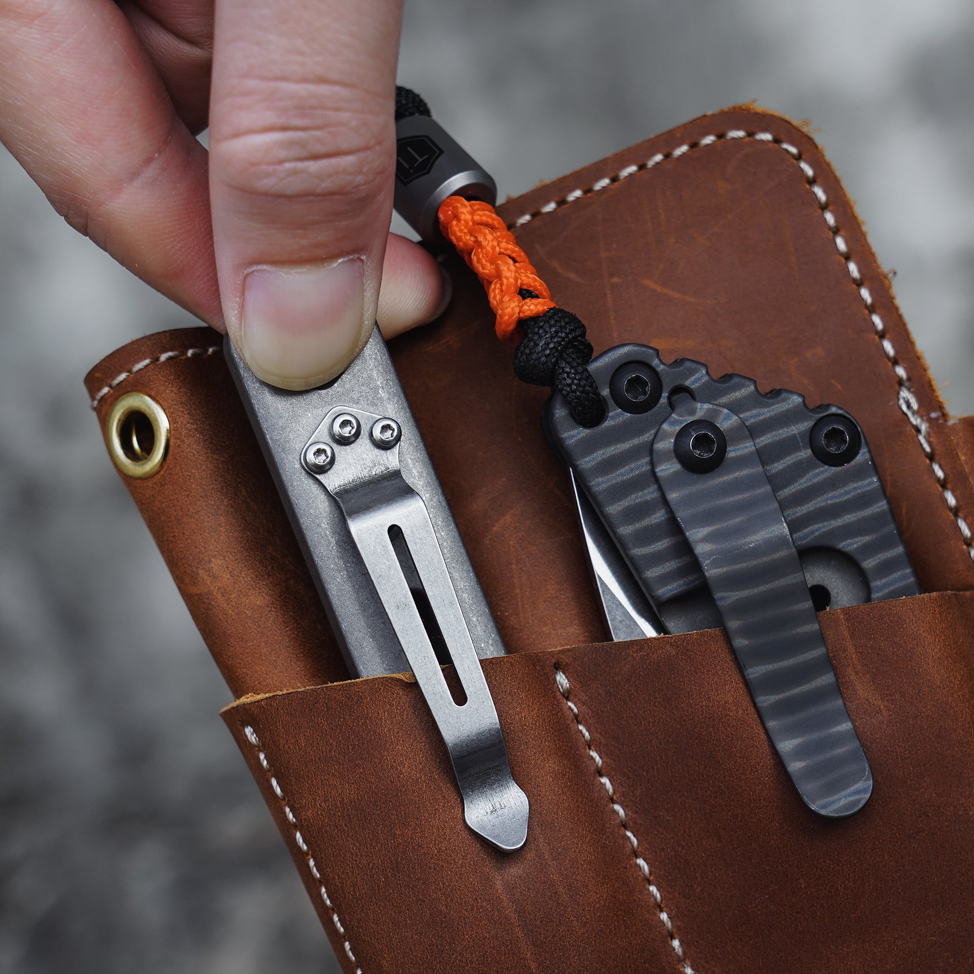 Key Unity Deep Carry Pocket Clip, Stainless Steel 3 Hole Pocket Clip for Knife & Multitool, Pack of 3