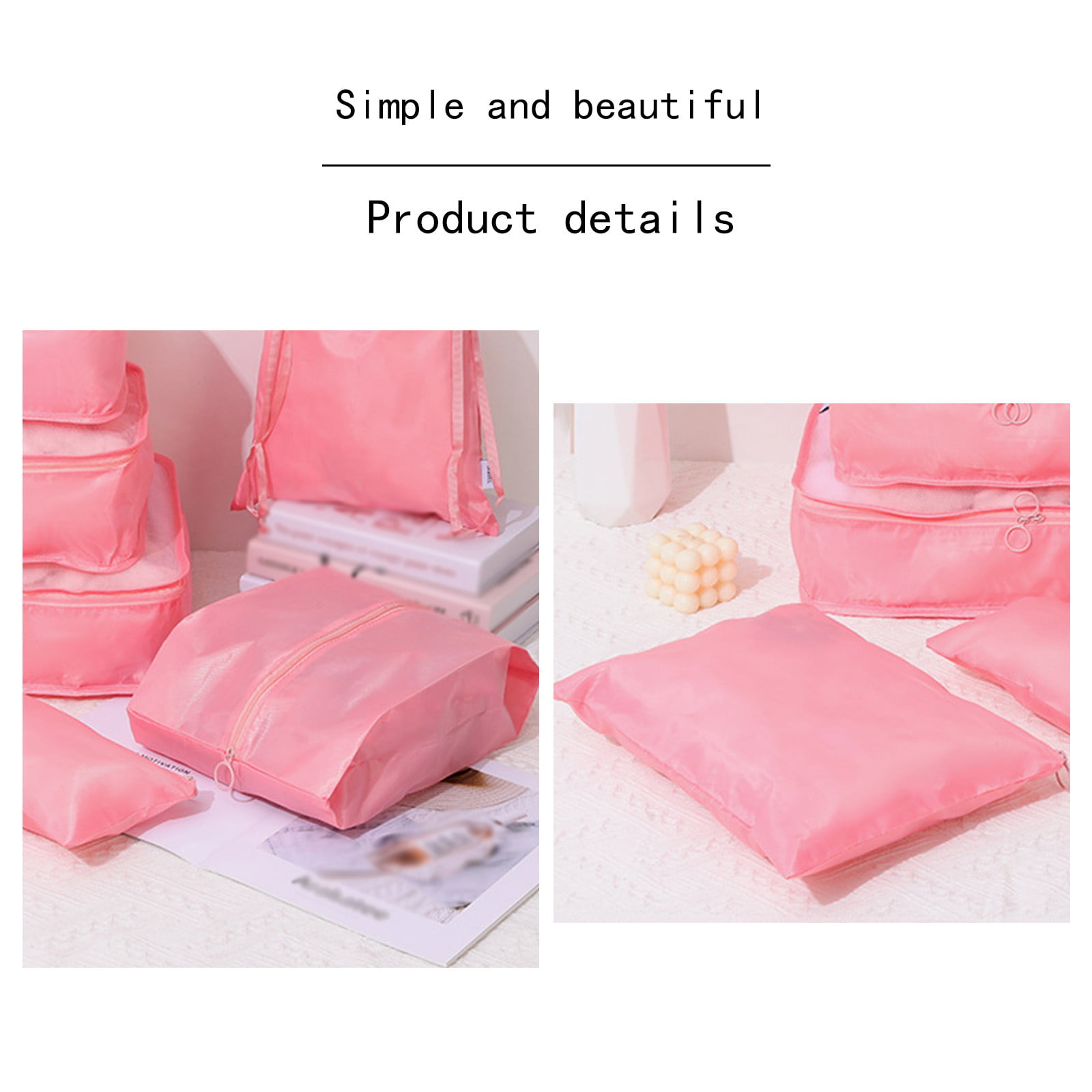 Lage Capacity PVC Clear Cosmetic Bag Travel Toiletry Bag Wash Bag Gym Bag  (Pink, L)