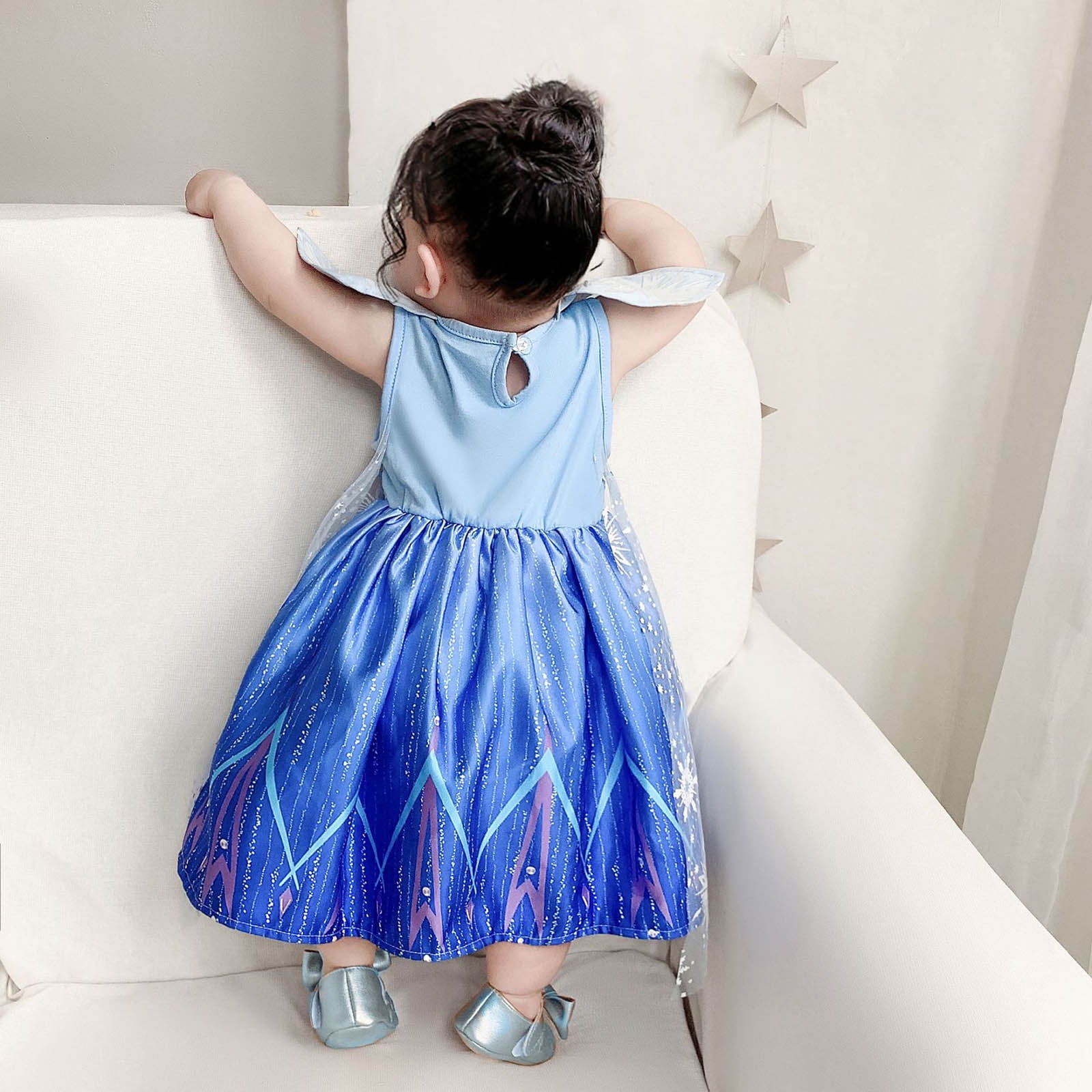 Kawell Frozen 2 Princess Costume For Baby Girl Elsa Costume For Toddlers Dress Up Halloween Birthday Cosplay With Accessories Blue