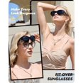thumbnail image 2 of Gafas de sol polarizadas Meeloog MST6409 para mujer en negro, 2 of 6
