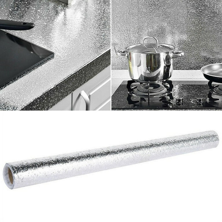 Foil Texture Backsplash For Kitchen Roll Wall Paint Protection