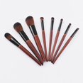 thumbnail image 4 of Farfi 8 unids/set cepillo de maquillaje suave multifuncional profesional portátil ligero accesorio de belleza larga vida útil color caoba kit de cepillo cosmético Gi, 4 of 5