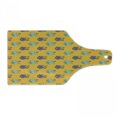 thumbnail image 1 of Sea Monster Cutting Board, Cartoon Style of Octopus Looking at Mini Ships, Decorative Tempered Glass Cutting and Serving Board, in 3 Sizes, by Ambesonne, 1 of 2