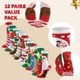thumbnail image 3 of JOYIN 12 Pairs Christmas Holiday Warm Soft Cotton Socks Set for Christmas for Winter Christmas,Holiday or Birthday Gift, 3 of 10