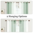 thumbnail image 3 of XWZO Green Sheer Curtains Set of 2, Gradient Semi Sheer for Living Room Bedroom Cafe Windows, 52 x 96 Inch Length, Sage Green, 3 of 9