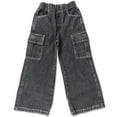 thumbnail image 4 of Nskgu Boys Baggy Jeans Straight Wide Leg Cargo Jeans Casual Elastic Waist Loose Fit Denim Pants Y2K Streetwear with Pockets, 4 of 7