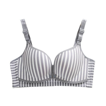 

Yclkvgw Best Bras for Women Women s breathable striped breast-feeding bra without steel ring cotton Push Up Bras for Women