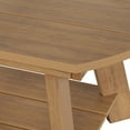 thumbnail image 5 of WestinTrends Tuscany Outdoor Coffee Table, Real Wood Like All Weather HIPS 2 Tier Patio Adirondack Coffee Table, Teak, 5 of 9