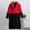005 Red, variant on Women's Soft Faux Teddy Fuzzy Warm Long Overcoat Open Front Cardigan Lapel Collar Long Sleeve Loose Fit Jacket Coat