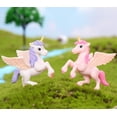 thumbnail image 4 of Heytea Figurines Miniatures de Licorne Cheval Figurine d'Animal Décoration de Jardin Féerique 4 Pcs, 4 of 5