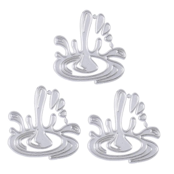 3Pcs Die Cuts Scrapbook Die Cuts Water Droplets Carbon Steel High Durability Thin Wide Application E