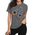 thumbnail image 2 of XCHQRTI Dandelion Tshirt Women Graphic Tees Casual Short Sleeve Christian Shirts, 2 of 8