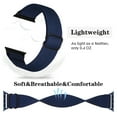thumbnail image 4 of WFEAGL Stretchy Nylon Loop Band Apple Watch Band Sports Strap 38mm 40mm 41mm Dark Blue, 4 of 9